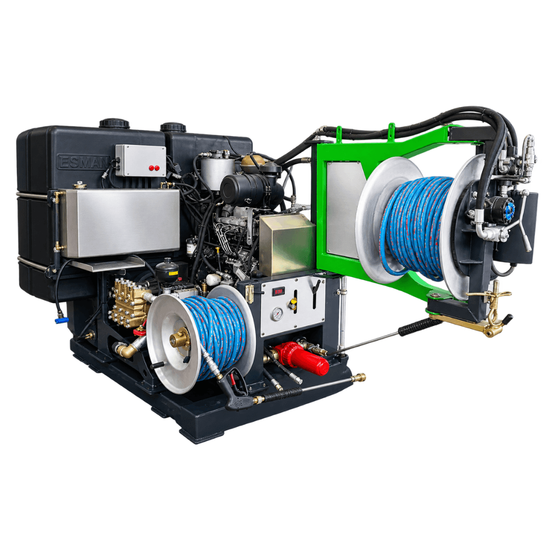 Esman Jet — studio view, engine and pump unit