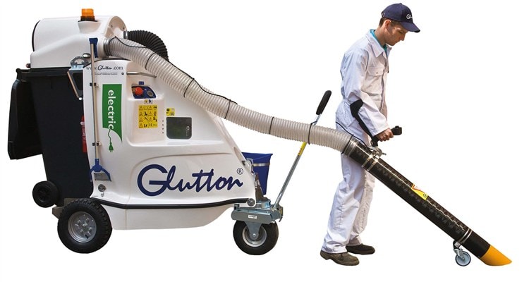 Glutton Collect — in use with hose and suction wand