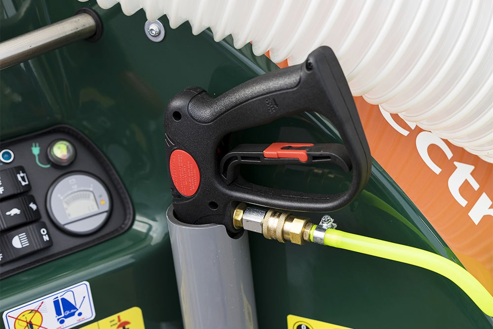 Glutton Select — control panel and spray gun detail
