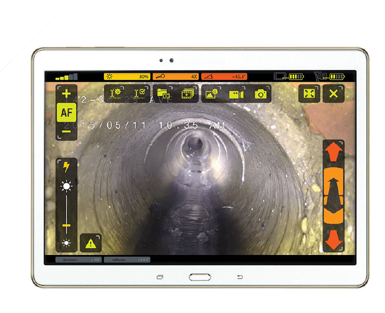 iPEK Quickview — WinCan Sewerlink tablet app, in-pipe view
