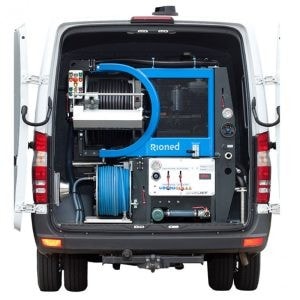 Rioned ProfiJet — mounted inside a van